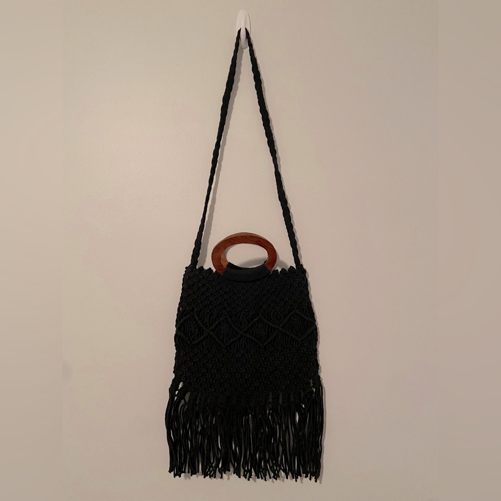 Danielle Nicole Black Fringe Bag - Picture 4 of 7